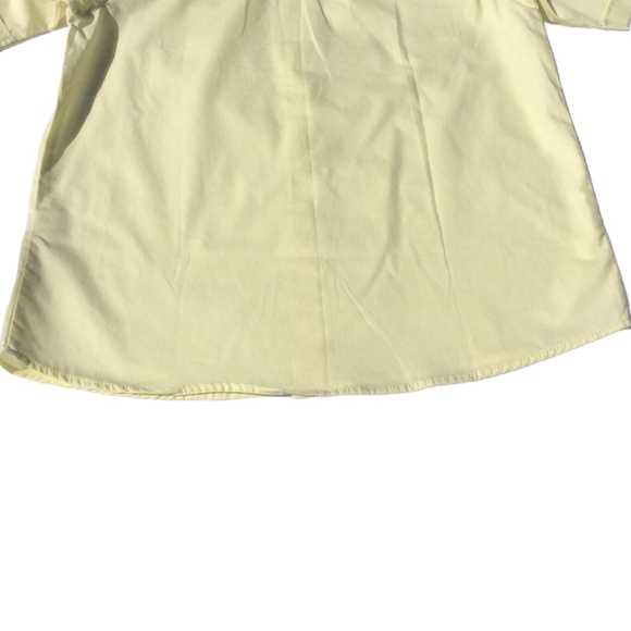 Smith American Dress Shirt Size 14 Button Up Short Sleeve Chest Pocket Yellow - Picture 10 of 10